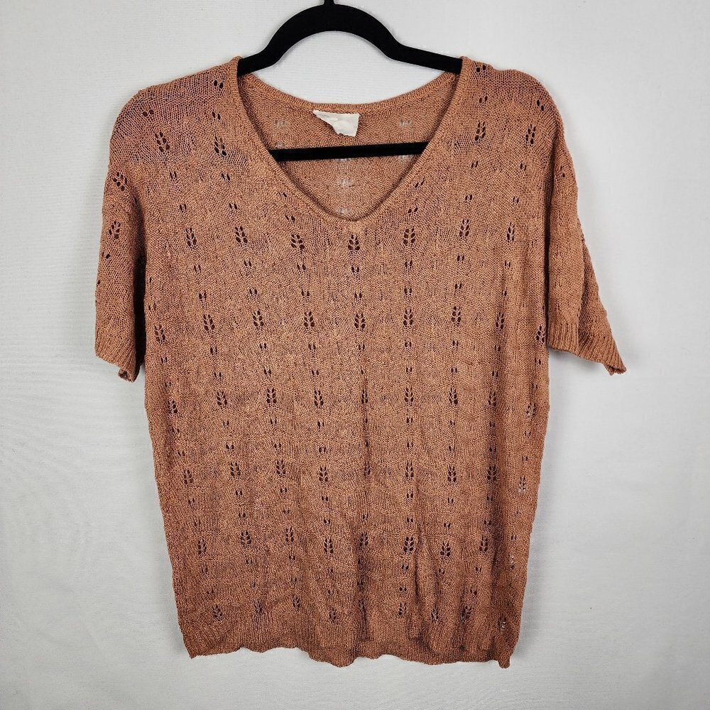 Heyson Open Knit Short Sleeved Women's Sweater S